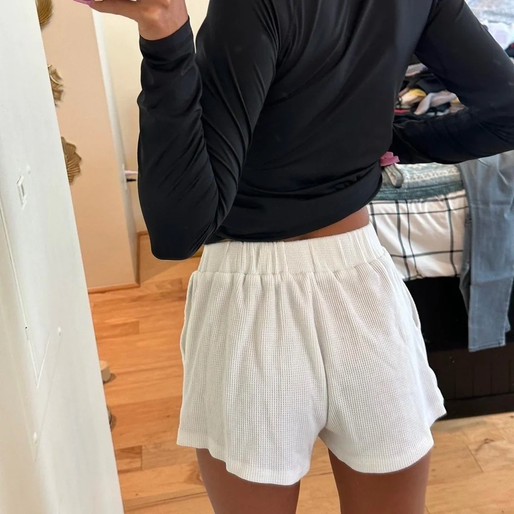 Princess Polly White High Waist Shorts